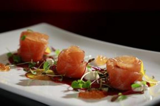Beetroot Carpaccio With Cured Organic Salmon